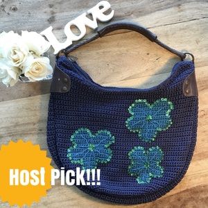 The Sak crocheted floral shoulder bag.